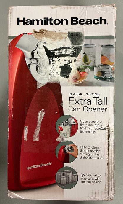 Hamilton Beach® Classic Chrome Heavyweight Can Opener in Red - Open Box - Damaged Box