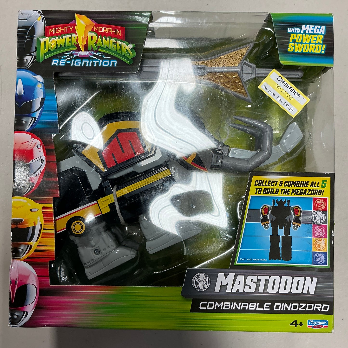 Power Rangers Mighty Morphin Re-Ignition - Mastodon Deluxe Combinable Dinozord - Damaged Box (see pictures)