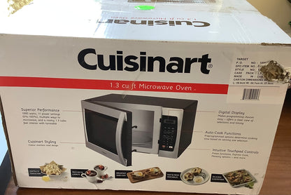 (CLEARANCE) Cuisinart 1.3 cu ft Microwave Oven: Countertop, 1000W, 11
Power Levels, Child Lock, Digital Display, Black