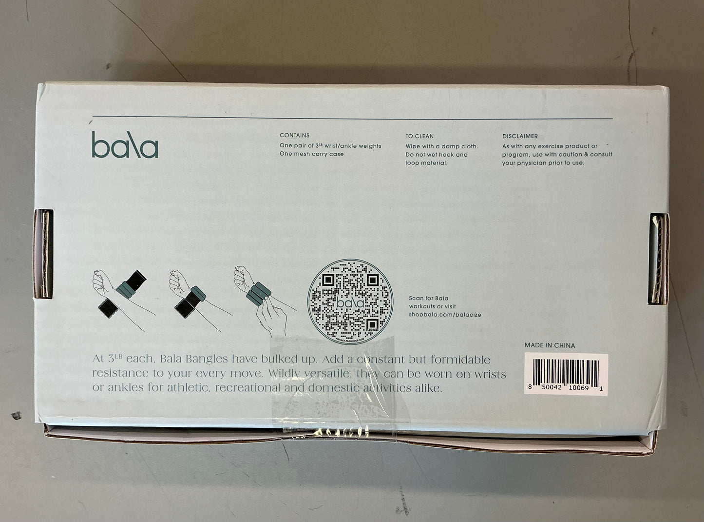 Bala Bangles 2pc Wrist and Ankle Weight Set - 3lbs - Sea - Open Box