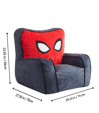 Spider-Man Kids' Compressed Foam Plush Chair Gray - Out of Package (Back rest on chair is out of shape, see pictures )