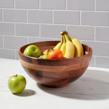 THRIFTY 70 - 188oz Wood Signature Serving Bowl - Threshold™ - Open Box - Cracked (See Pictures)- FINAL SALE- NO RETURNS - AS IS