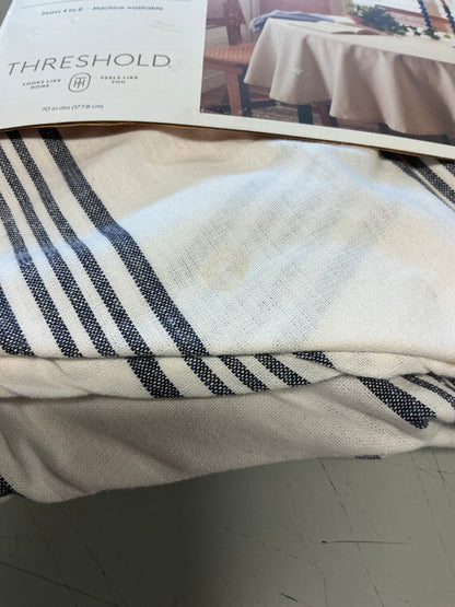 70" Linen Blend Round Tablecloth Cream - Threshold™