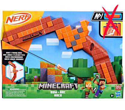 NERF Minecraft Bow - OPEN BOX (MISSING AMO) - (SEE PICTURES)