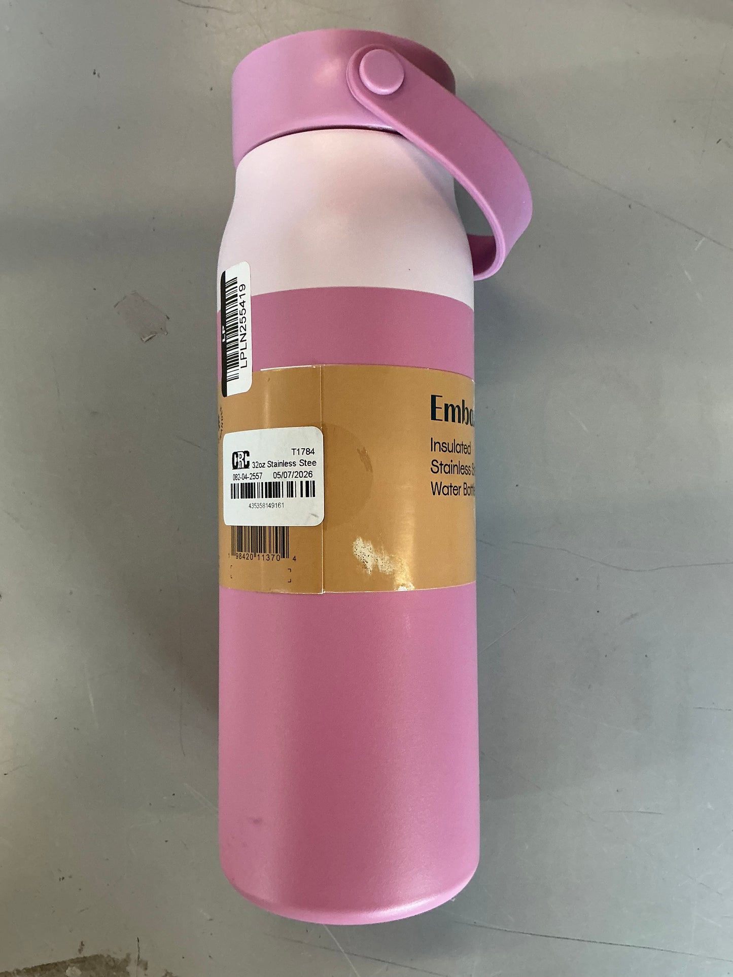 32oz Stainless Steel Hydration Water Bottle - Portable Drinkware, Polypropylene Lid - MINOR COSMETIC DAMAGE (see pictures)(clearance)