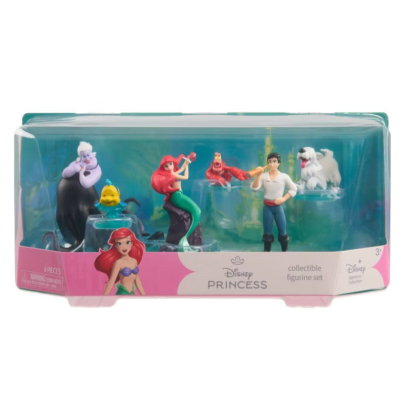 Disney The Little Mermaid Character Figure Set, 6pk 3” Collectible Toy Figures - Damaged Box (see pictures)