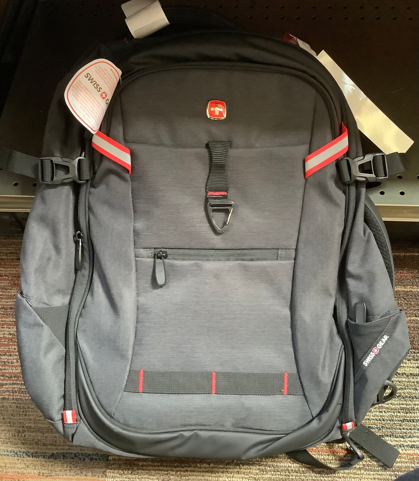 SWISSGEAR Core Travel 22" Backpack - Charcoal Gray:
Polyester, Softside, Water-Resistant