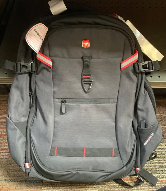 SWISSGEAR Core Travel 22" Backpack - Charcoal Gray:
Polyester, Softside, Water-Resistant