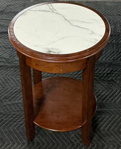 Carbin 1 Drawer End Table with Shelf - Mahogany - May have minor imperfections/Minor cosmetic damage