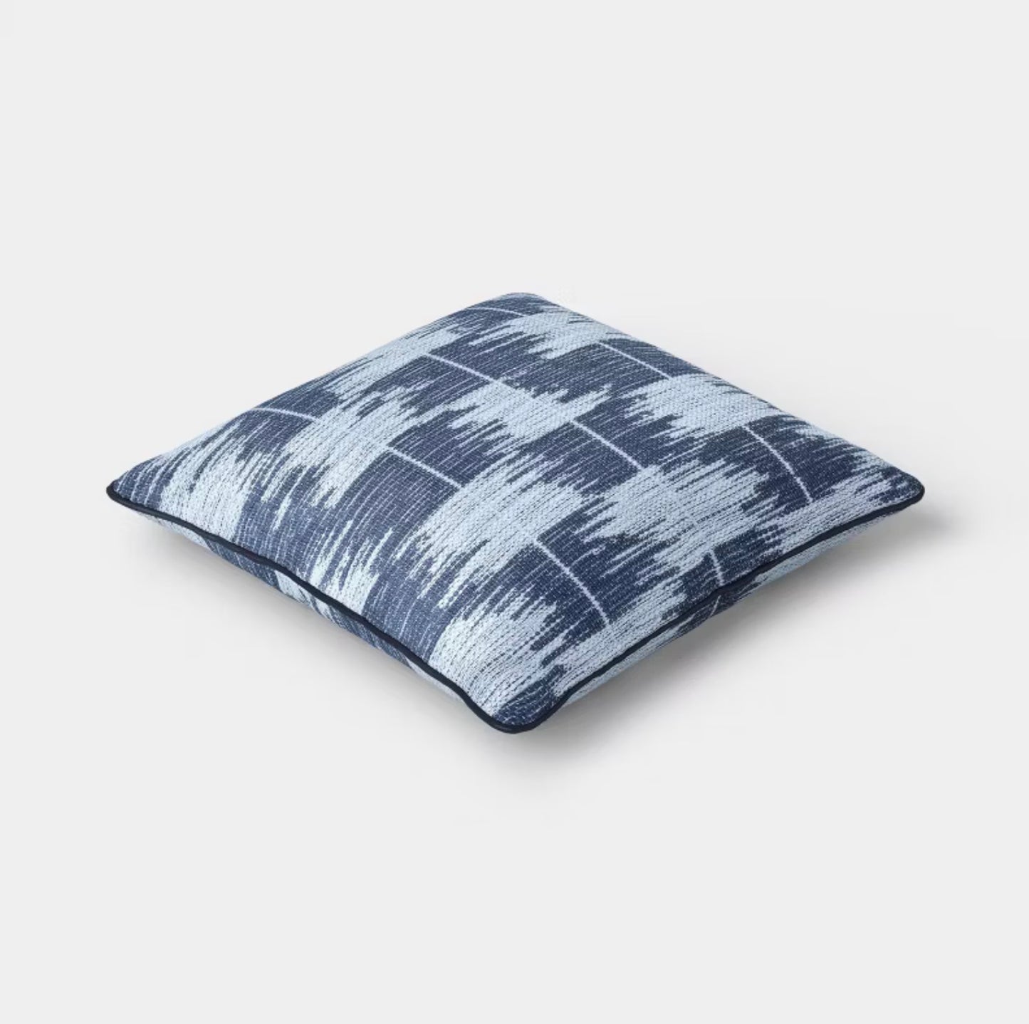 18"x18" Ikat Woven Pillow - Light Blue/Navy - Threshold™