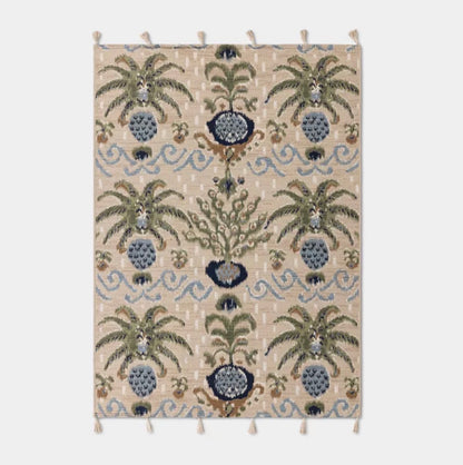 5'x7' Tropical Ikat Rectangular Woven Outdoor Area Rug - Out of Package - May Have Minor Cosmetic Flaws (see pictures) - FOR PICKUP ONLY