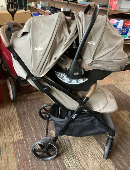 Joie Nutmeg Travel System with Mint Infant Car Seat - Maple