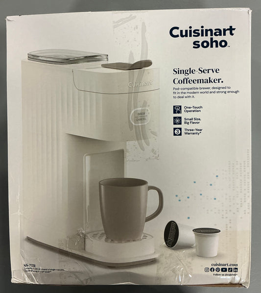THRIFTY 70 - Cuisinart Soho Single Serve Coffeemaker - Open Box - USED (See Pictures)- FINAL SALE- NO RETURNS - AS IS