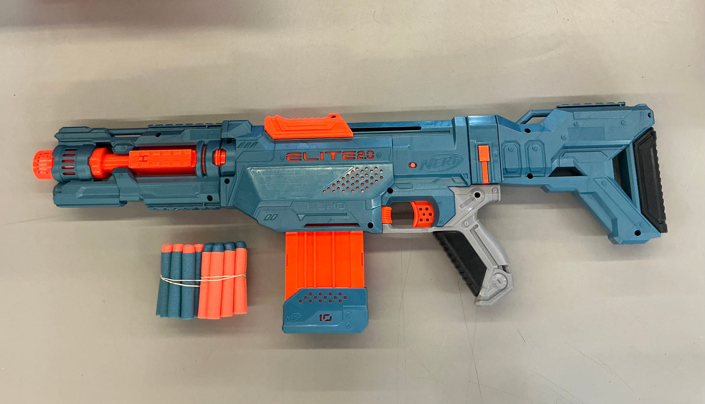 NERF Elite 2.0 Echo CS-10 Blaster - includes 24 NERF darts - OUT OF BOX