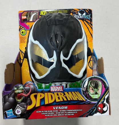 Marvel Spider-Man Venom vs Venum Glow-In-The-Dark Mask, Halloween Costume - Minor Damage to Packaging (see pictures)