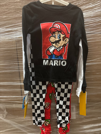 Nintendo Mario Pajama Sets -4pc - Size 5T