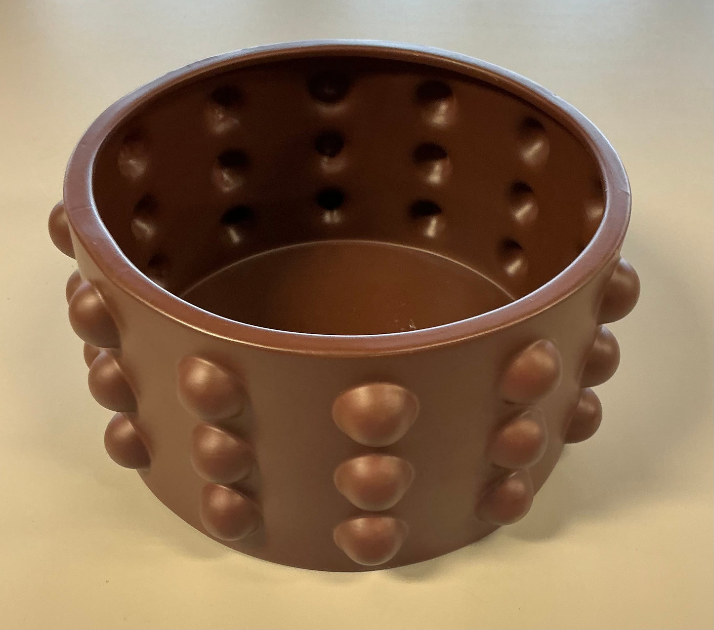 A.I.M 5" Raised Dot Textured Inventive Planter - Brown - FOR PICKUP ONLY