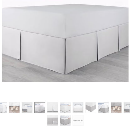Martex Extra Long Bedskirt - Queen - White