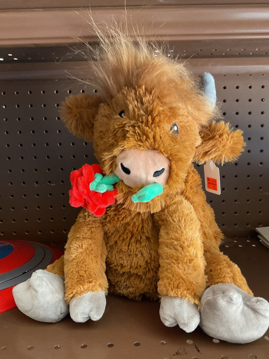 (CLEARANCE) Bull With Rose Plush