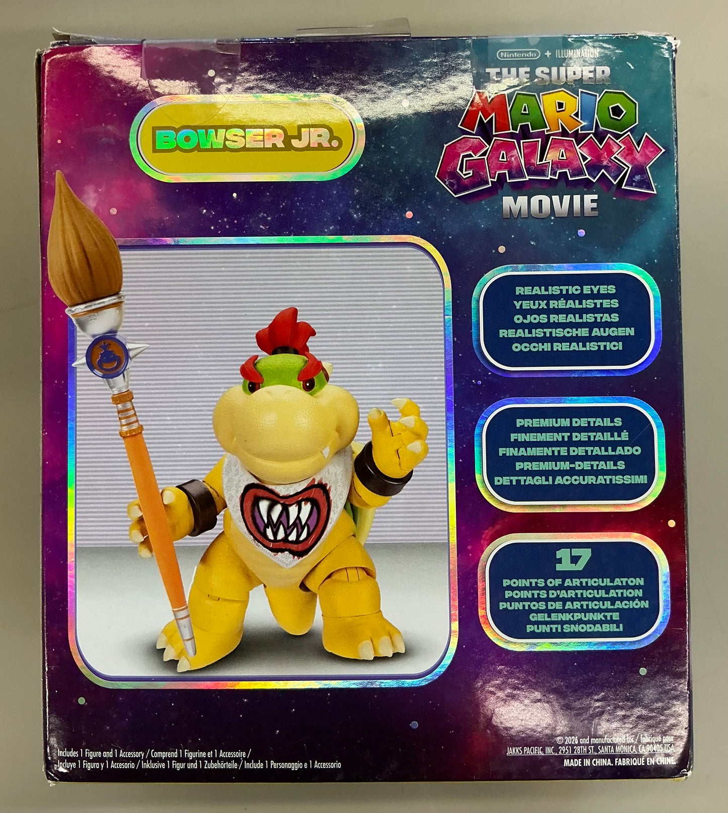 The Super Mario Galaxy Movie - 5” Figure Series – Bowser Jr. Figure with Paint Brush Accessory