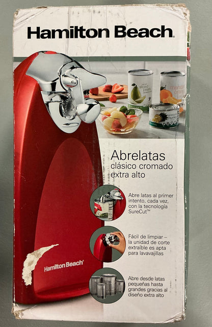 Hamilton Beach® Classic Chrome Heavyweight Can Opener in Red - Open Box - Damaged Box