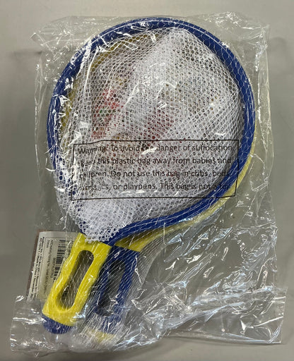 Fishing Net Catch Game, Set of 2, Each Set with 1 Fishing Net and 6 Colorful Fish Toys (Can be used as Pool Toys, Bathtub Toys & Summer Toys)
