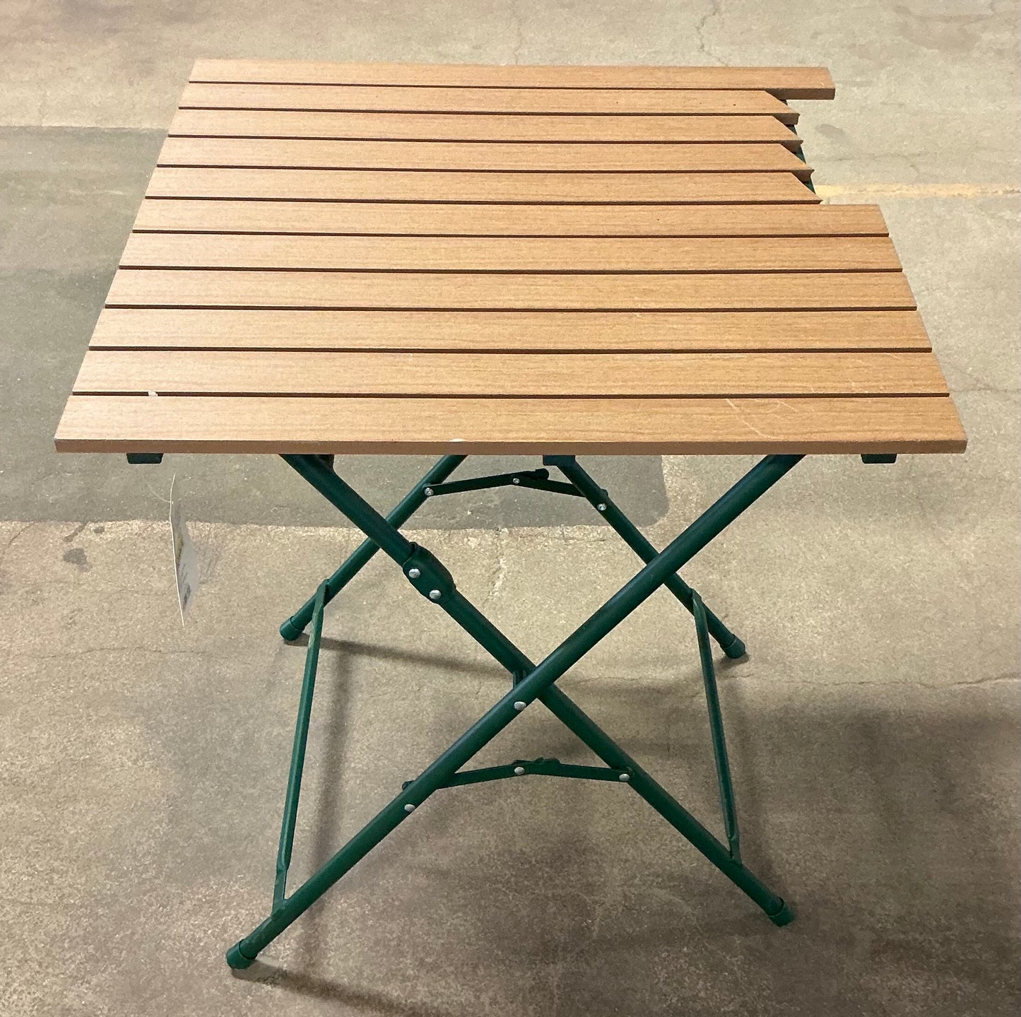 THRIFTY 70 - Square Casual Traditional Patio End Table Green - Open Box - DAMAGED(See Pictures)- FINAL SALE- NO RETURNS - AS IS - FOR PICKUP ONLY