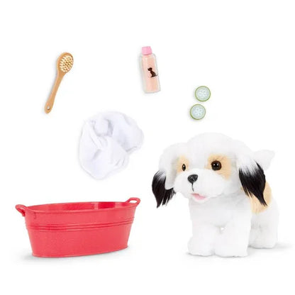 Our Generation Spa Day Pup Posable 6" Shih Tzu Pup Set New
