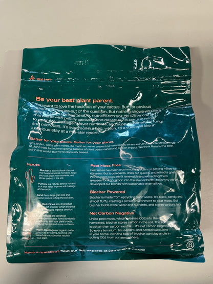 Rosy Soil Mix - Organic Peat Free Soil with Biochar for Strong Growth & Flavor, Well Draining Potting Mix, 4 qt - FOR PICK UP ONLY