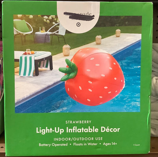 Inflatable Light-Up Strawberry Decor