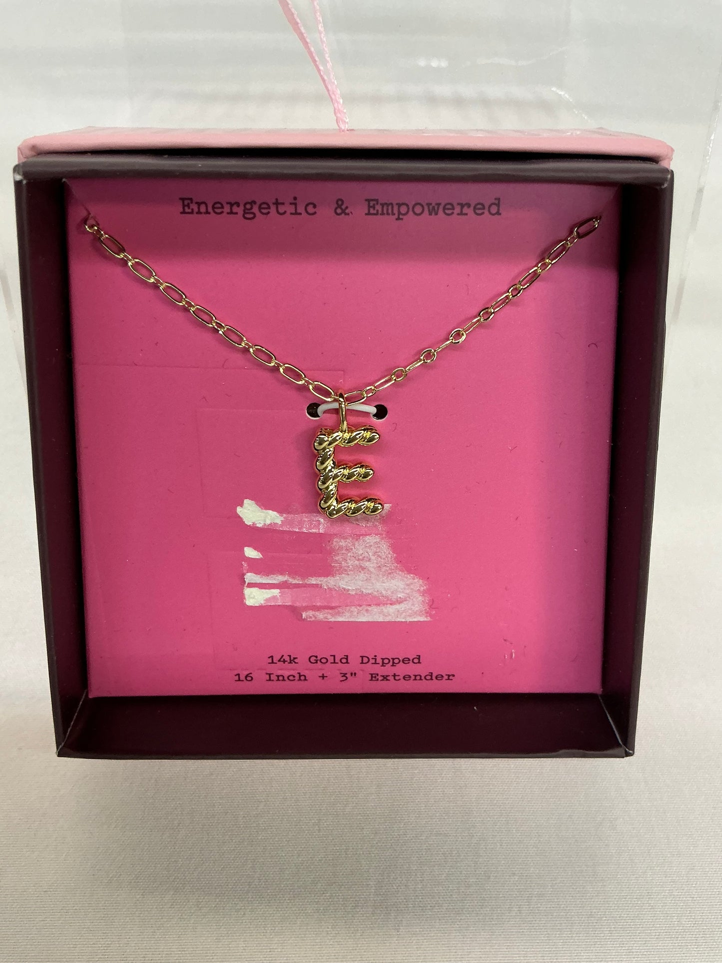 Gold Initial Necklace (AND) - Damaged Packaging (See Pictures)