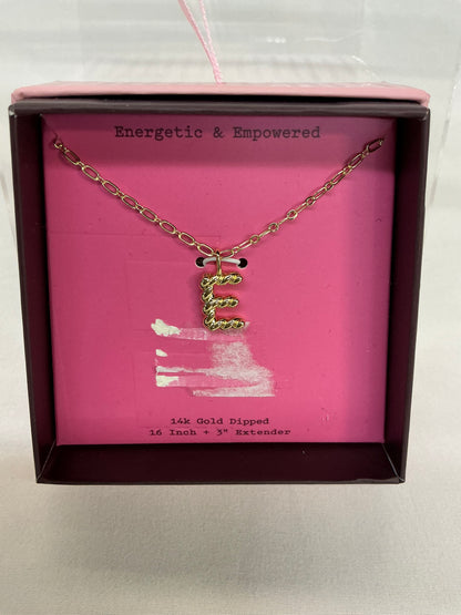 Gold Initial Necklace (AND) - Damaged Packaging (See Pictures)