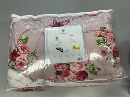 Harlow & Wzen - Ruched Comforter Set - Pink Floral - FILL/QUEEN - FOR PICKUP ONLY