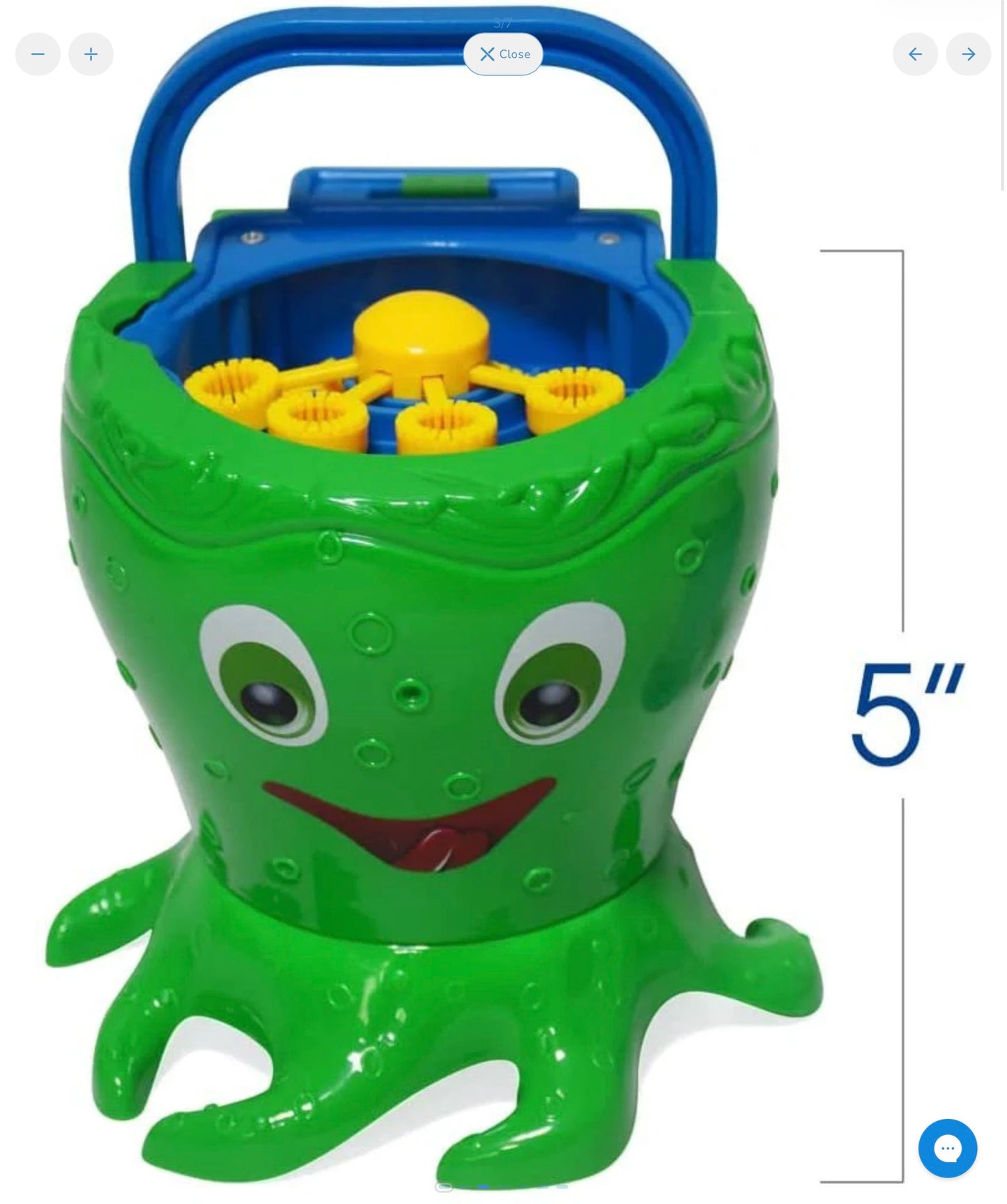 Octopus Bubble Machine, Includes 1 Bubbles Blowing Toy with Carry Handle and 1 Bottle of Solution (Batteries Not Included )- Damaged Box (see pictures)