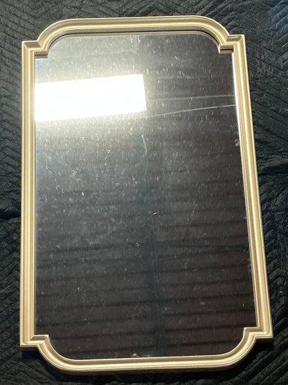 Golden wave wood wall mirror - Gold - Minor cosmetic damage