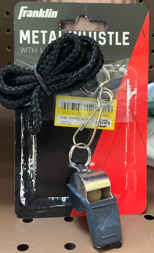 Franklin Sports Metal Whistle with Lip Guard