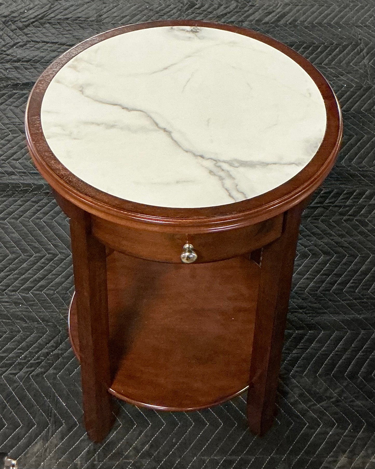 Carbin 1 Drawer End Table with Shelf - Mahogany - May have minor imperfections/Minor cosmetic damage