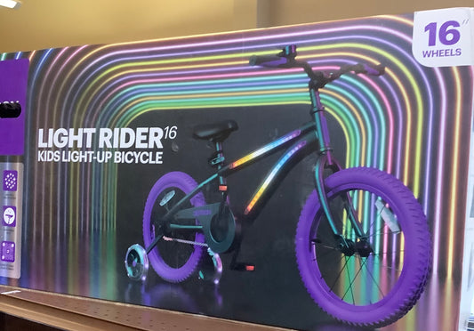 Jetson Light Rider 16" Kids' Light Up Bike - Black/Purple