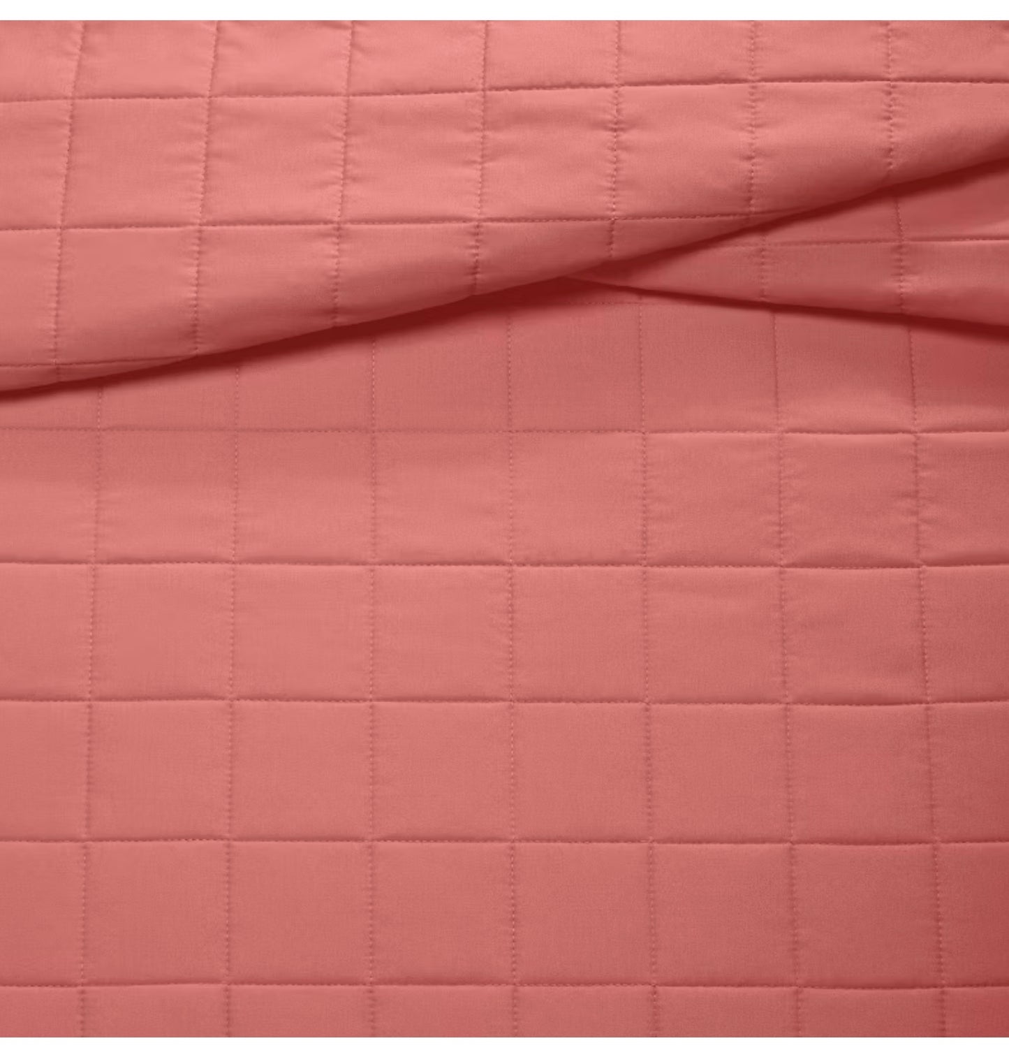 Twin - Box Stitch Microfiber Kids' Quilt - Faded Rose