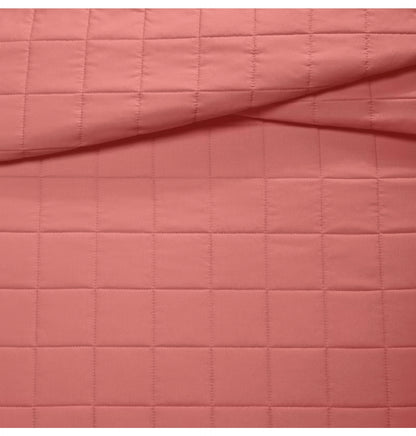 Twin - Box Stitch Microfiber Kids' Quilt - Faded Rose