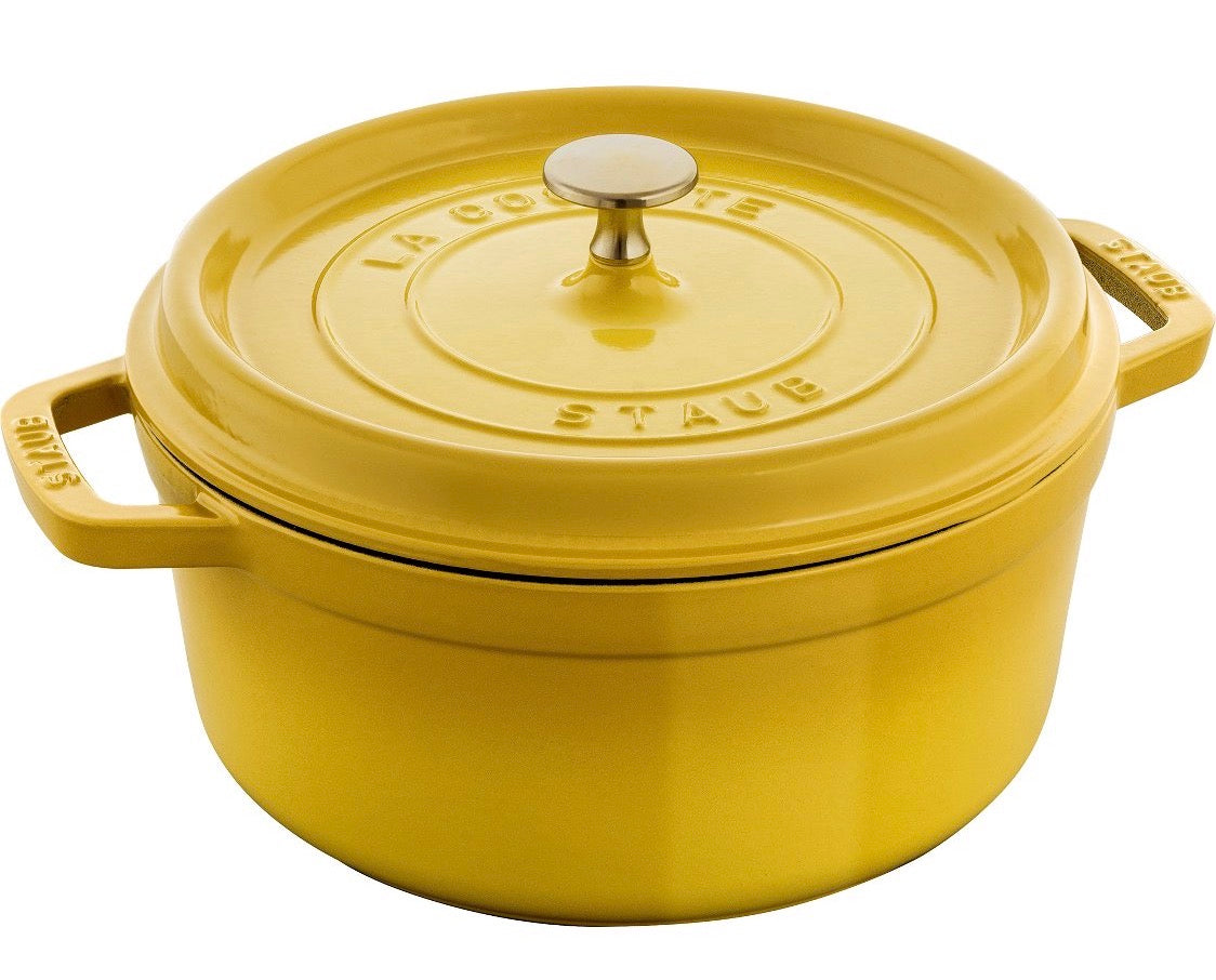 Staub Cast Iron 4-qt Round Dutch Oven - Citron