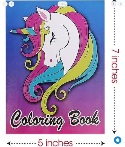 Mini Coloring Books - Set of 12 party favors