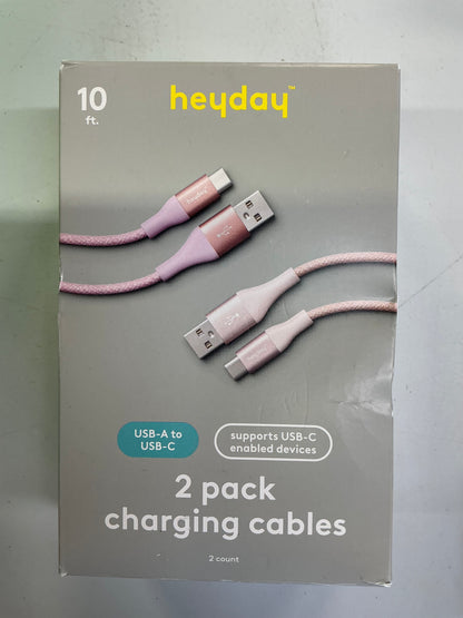 10ft USB-A to USB-C Braided Cable 2pk - OPEN BOX (see pictures)