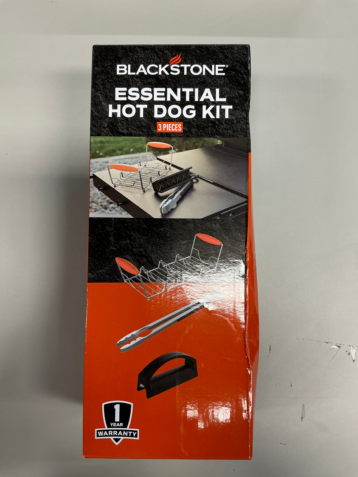 Blackstone 3pc Essential Hot Dog Kit Grill Tool Set Black - Damaged Box (see pictures)