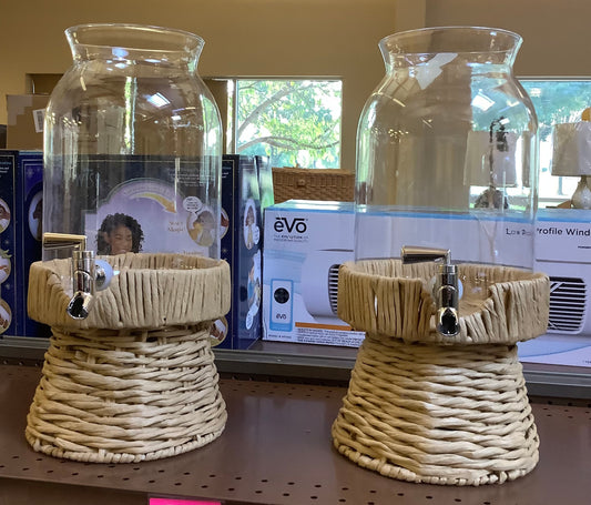 7L Drink Dispenser with Woven Stand