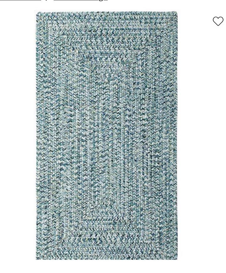Capel Inc. Sea Pottery Concentric Braided Rectangular Rugs - Sea Glass - 2’x3’