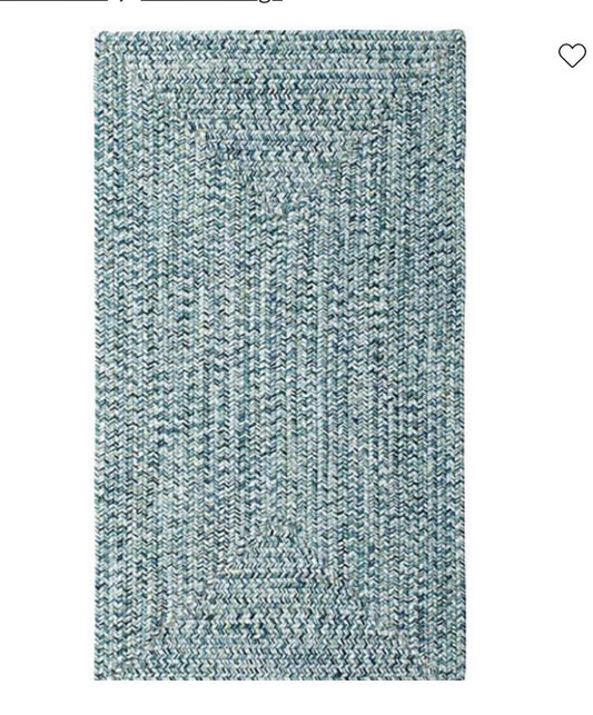 Capel Inc. Sea Pottery Concentric Braided Rectangular Rugs - Sea Glass - 2’x3’