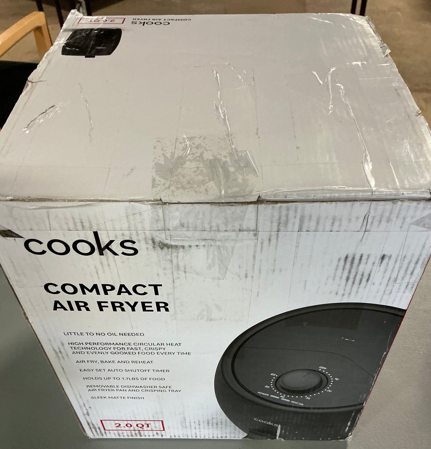 THRIFTY 70 - “Cooks Compact Air Fryer, 2 quarts” - Open Box - USED (See Pictures)- FINAL SALE- NO RETURNS - AS IS