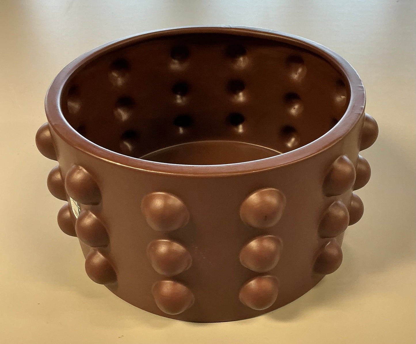 A.I.M 5" Raised Dot Textured Inventive Planter - Brown - FOR PICKUP ONLY