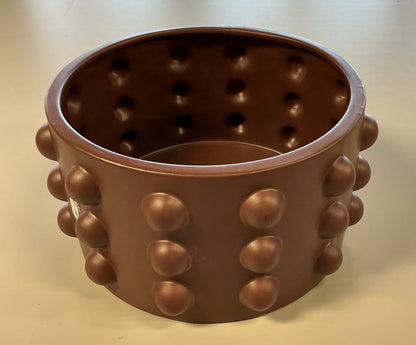 A.I.M 5" Raised Dot Textured Inventive Planter - Brown - FOR PICKUP ONLY